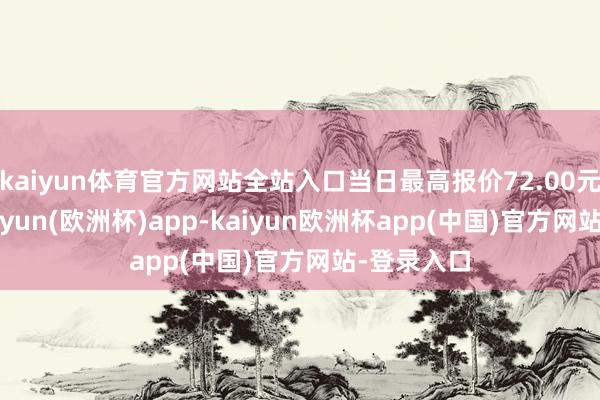 kaiyun体育官方网站全站入口当日最高报价72.00元/公斤-kaiyun(欧洲杯)app-kaiyun欧洲杯app(中国)官方网站-登录入口
