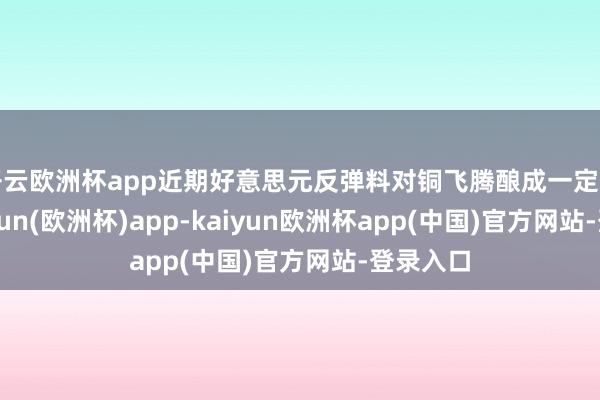 开云欧洲杯app近期好意思元反弹料对铜飞腾酿成一定阻力-kaiyun(欧洲杯)app-kaiyun欧洲杯app(中国)官方网站-登录入口