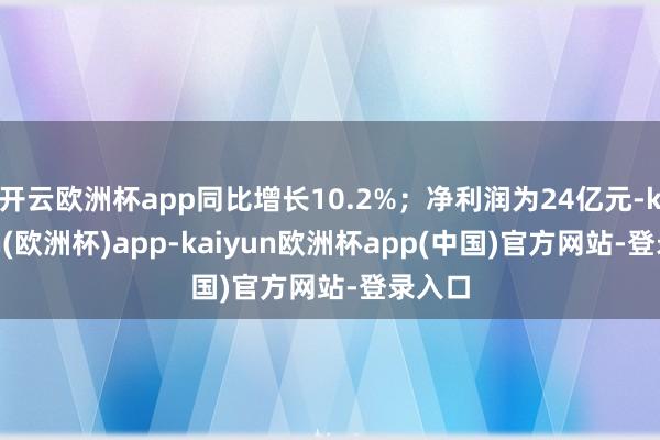 开云欧洲杯app同比增长10.2%；净利润为24亿元-kaiyun(欧洲杯)app-kaiyun欧洲杯app(中国)官方网站-登录入口