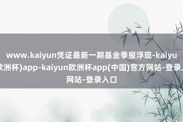 www.kaiyun凭证最新一期基金季报浮现-kaiyun(欧洲杯)app-kaiyun欧洲杯app(中国)官方网站-登录入口