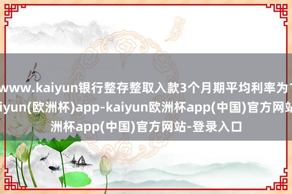www.kaiyun银行整存整取入款3个月期平均利率为1.004%-kaiyun(欧洲杯)app-kaiyun欧洲杯app(中国)官方网站-登录入口