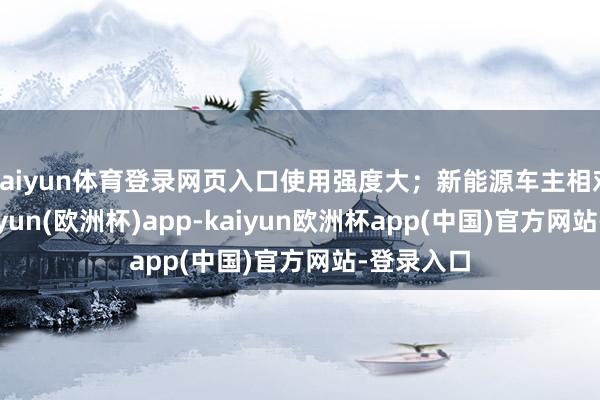 kaiyun体育登录网页入口使用强度大；新能源车主相对年青-kaiyun(欧洲杯)app-kaiyun欧洲杯app(中国)官方网站-登录入口