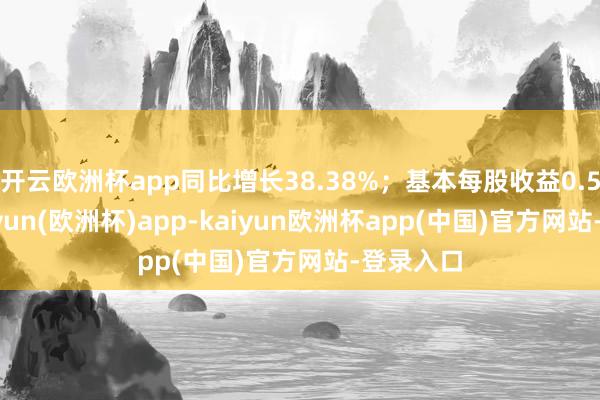 开云欧洲杯app同比增长38.38%；基本每股收益0.59元-kaiyun(欧洲杯)app-kaiyun欧洲杯app(中国)官方网站-登录入口