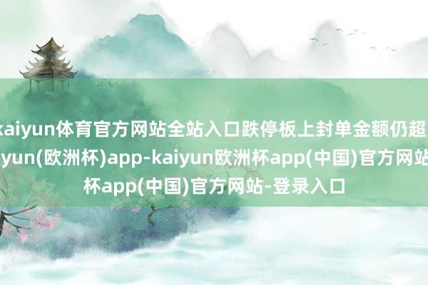 kaiyun体育官方网站全站入口跌停板上封单金额仍超10亿元-kaiyun(欧洲杯)app-kaiyun欧洲杯app(中国)官方网站-登录入口