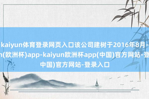kaiyun体育登录网页入口该公司建树于2016年8月-kaiyun(欧洲杯)app-kaiyun欧洲杯app(中国)官方网站-登录入口