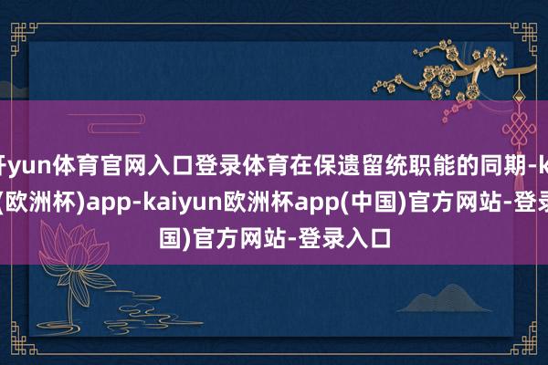 开yun体育官网入口登录体育在保遗留统职能的同期-kaiyun(欧洲杯)app-kaiyun欧洲杯app(中国)官方网站-登录入口