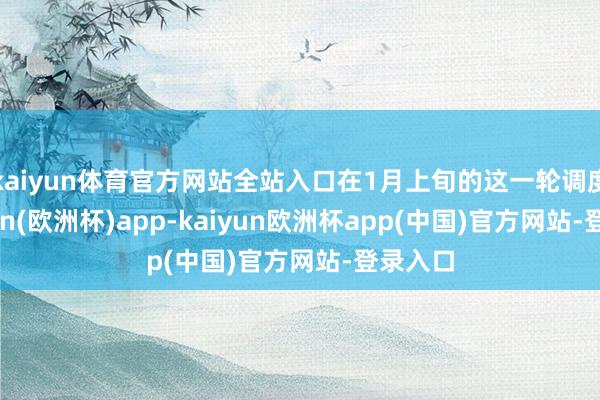 kaiyun体育官方网站全站入口在1月上旬的这一轮调度-kaiyun(欧洲杯)app-kaiyun欧洲杯app(中国)官方网站-登录入口