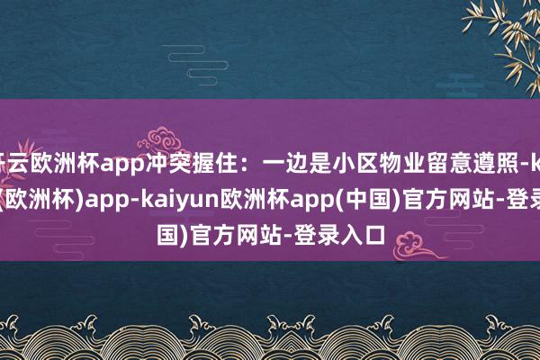 开云欧洲杯app冲突握住：一边是小区物业留意遵照-kaiyun(欧洲杯)app-kaiyun欧洲杯app(中国)官方网站-登录入口