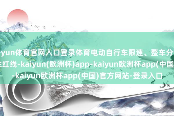 开yun体育官网入口登录体育电动自行车限速、整车分量、电机功率均有硬性红线-kaiyun(欧洲杯)app-kaiyun欧洲杯app(中国)官方网站-登录入口