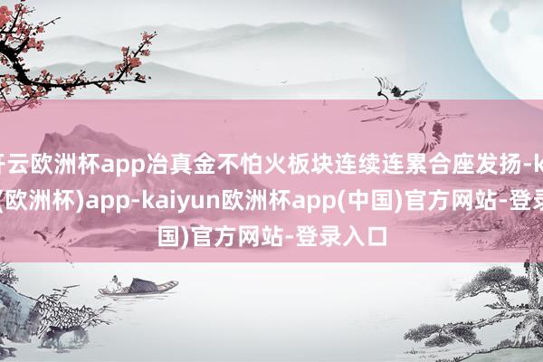 开云欧洲杯app冶真金不怕火板块连续连累合座发扬-kaiyun(欧洲杯)app-kaiyun欧洲杯app(中国)官方网站-登录入口